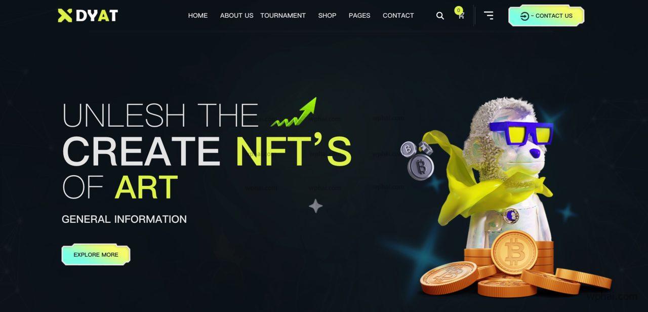 DYAT-超炫酷电子竞技游戏NFT网站HTML5模板