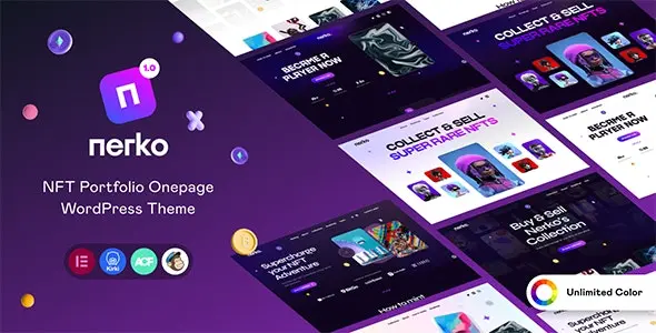 Nerko v1.2 数字藏品NFT作品WordPress网站模板